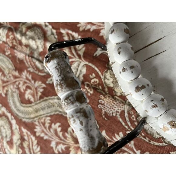 Welcome Fall Double Handled Chippy Wooden Tray 20” L Pumpkins - Picture 5 of 10